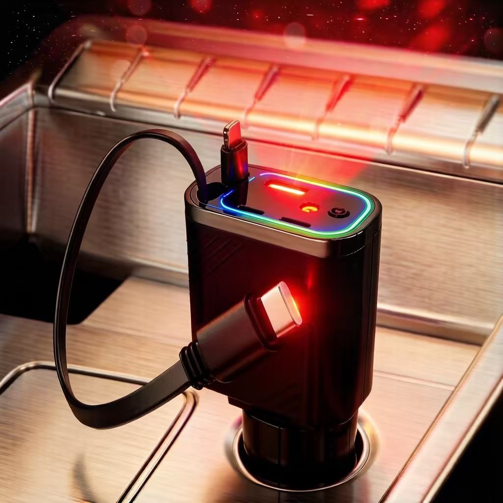 5 in1 Retractable Car Charger - Gallery 5
