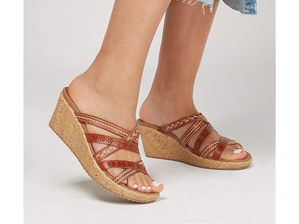 Skechers Women's Beverlee-Tiger Posse Wedge Sandal