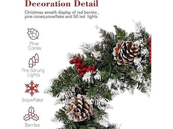 Christmas Wreath,20Inch Front Door Decor
