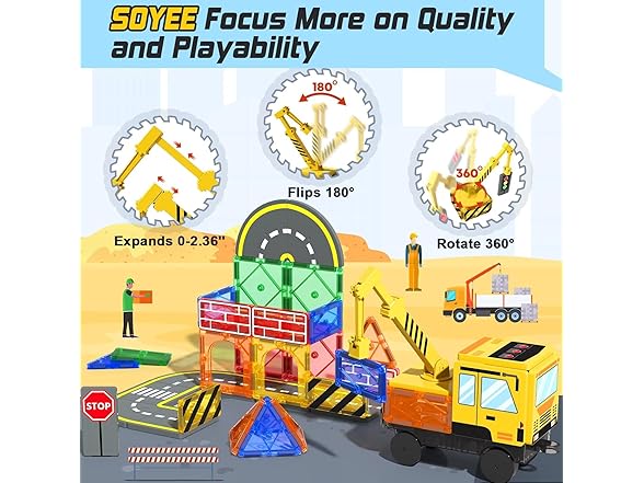 Soyee Magnetic Tiles Magnetic Building Blocks