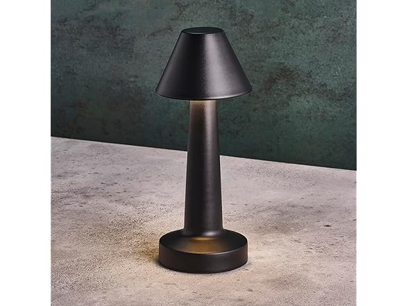 Elements Rechargeable LED Table Lamp Nine Inch Black