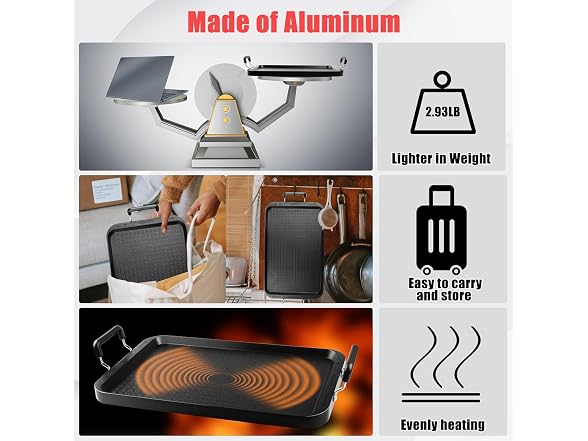 Vayepro Double Burner Griddle Pan