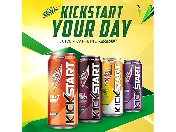 Mountain Dew Kickstart, Orange Citrus, 12Pk