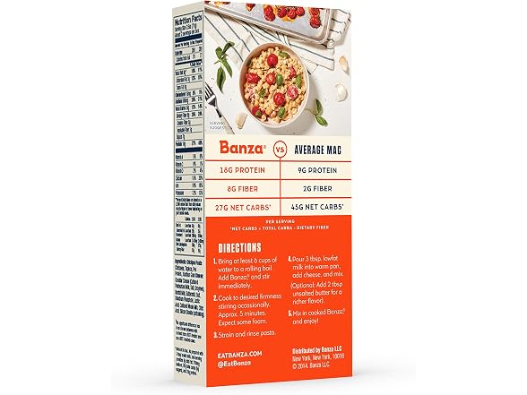 6pk Banza Chickpea Pasta Shells and Cheese