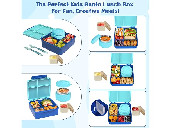 Aimsnk Kids Lunch Box with Thermo Bag