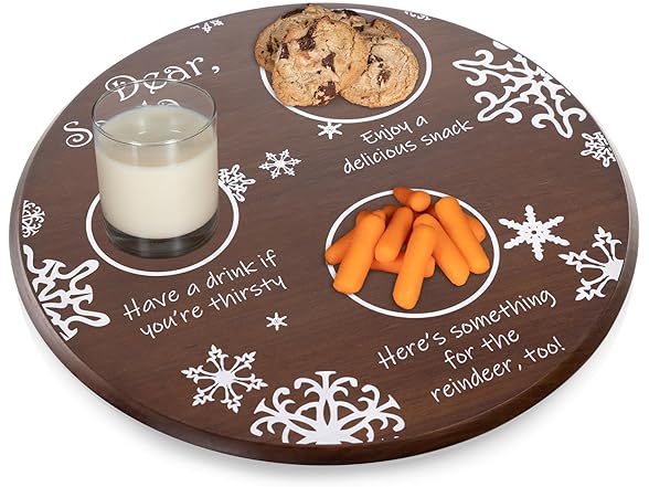PICNIC TIME Dear Santa Cookie and Milk Plate