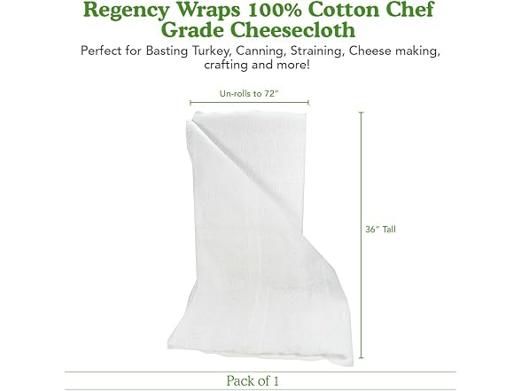Regency Chef-Grade 100% Cotton Cheese Cloth