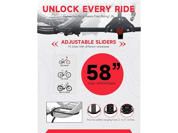 Young 200lb 2-Bike Hitch Rack Easy Fold