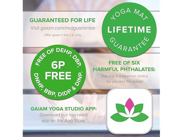 Gaiam Yoga Mat Premium Print 68in