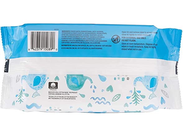 Water Baby Wipes, 72 Count