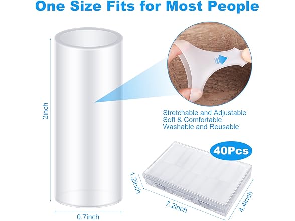 Treela Gel Finger Sleeve Protectors 40pc
