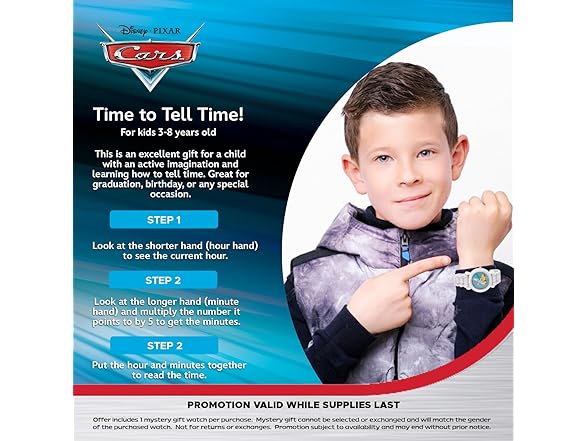 Disney Pixar Cars Watch Kids Grey