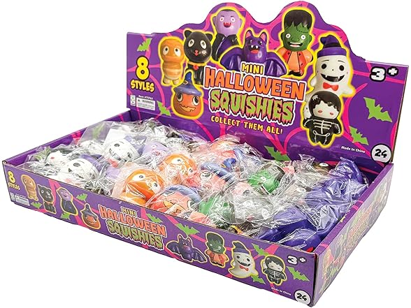 Raymond Geddes Mini Halloween Squishy Toys – Pack of 24