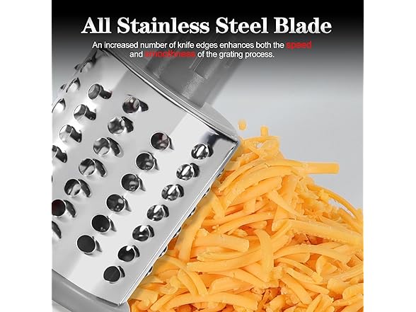 Ourokhome Rotary Cheese Grater Hand Crank