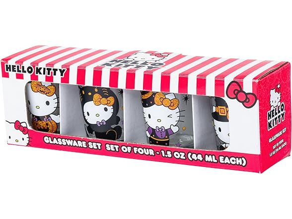 Hello Kitty Halloween 1.5oz Glass Set