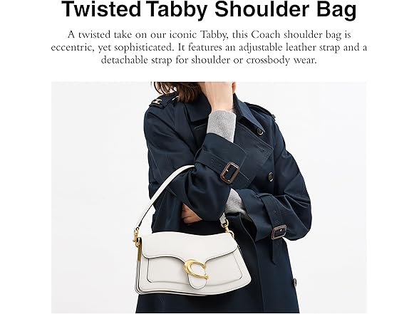 Coach Twisted Tabby Shoulder Bag, Chalk (Open Box)