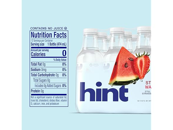 Hint Water Zero Sugar Strawberry Watermelon 12pk