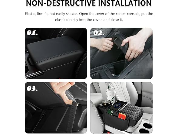 Car Armrest Cover w/ Wireless Charger