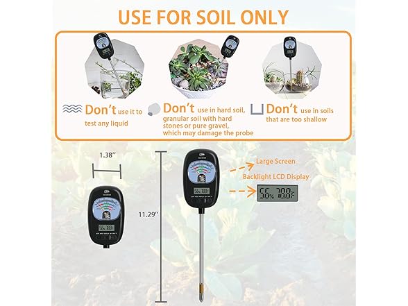 TryOpen Soil Test Kit Soil Moisture Meter