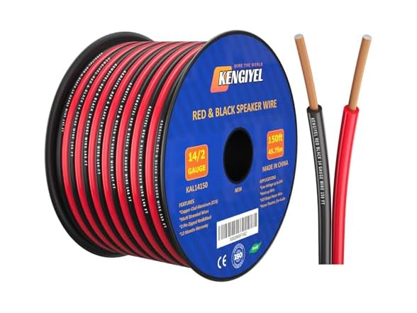 KENGIYEL Speaker Wire 14 Gauge 150FT