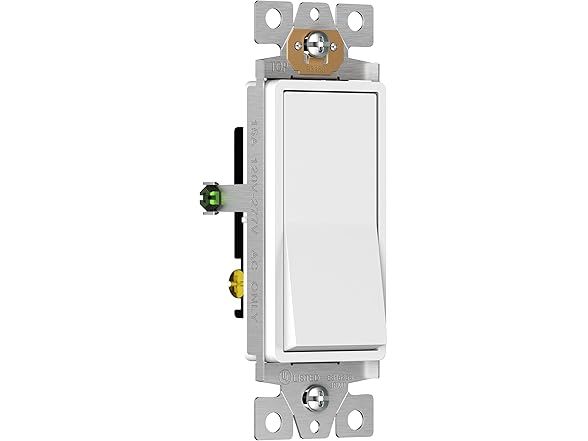 ENERLITES 10 Pack 3-Way Decorator Paddle Rocker, White