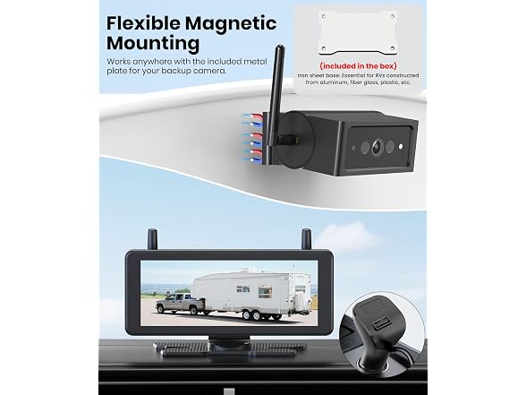 AUTO-VOX 7.2" Wireless Backup Camera