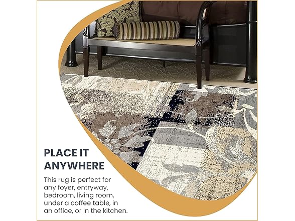 Superior Contemporary Floral Patchwork Indoor Area Rug (Your Choice)