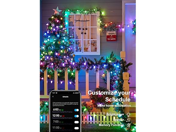 Brightown Smart Christmas Lights Outdoor, 100 LED