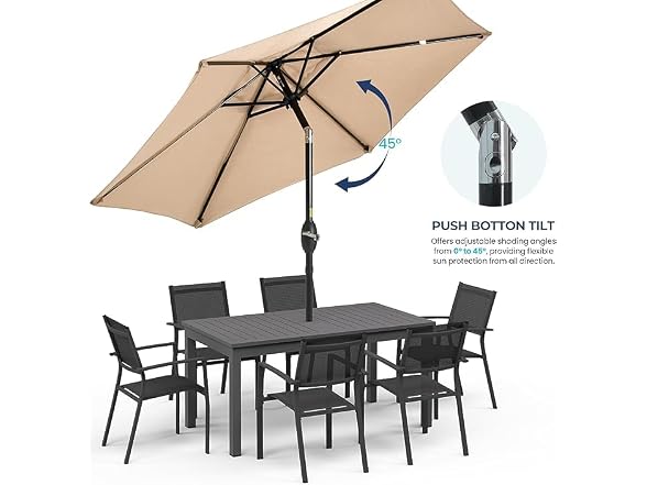 Wisteria Lane Outdoor Patio Umbrella - Gallery 5