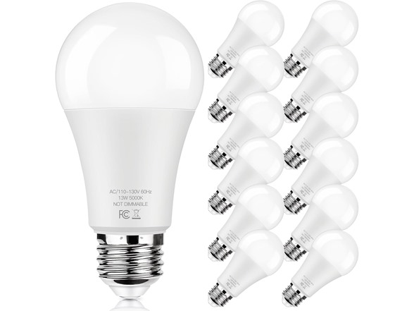 5000k Daylight White, 12 Count (Pack of 1)