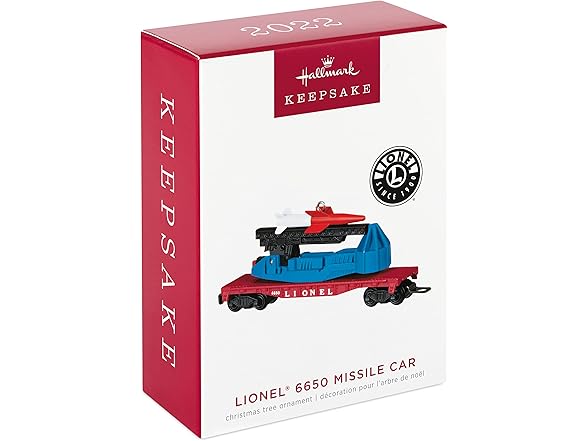 Hallmark Lionel 6650 Missile Car Ornament
