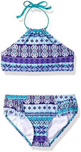 Kanu Surf Girls UPF 50+ Beach Sport Halter Bikini 2-Piece Swimsuit, Mahina Purple, 5