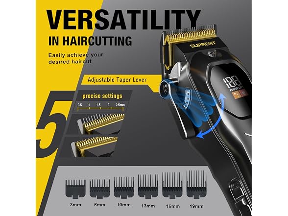 Men's Cordless Hair Clipper LED Display