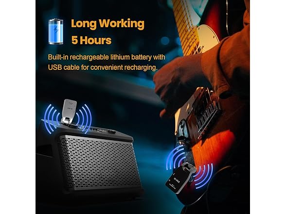 M-VAVE 2.4GHz Guitar System Transmitter Receiver