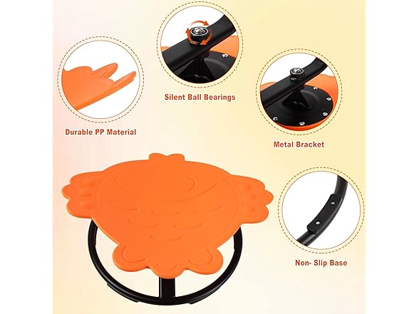 FAHKNS Spinning Chair- Orange