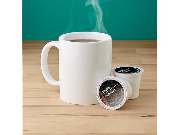 100Ct Amazon Brand Solimo Dark Roast Coffee K-Cup Pods