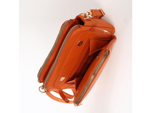Crossbody Leather Shoulder Bag and Clutch