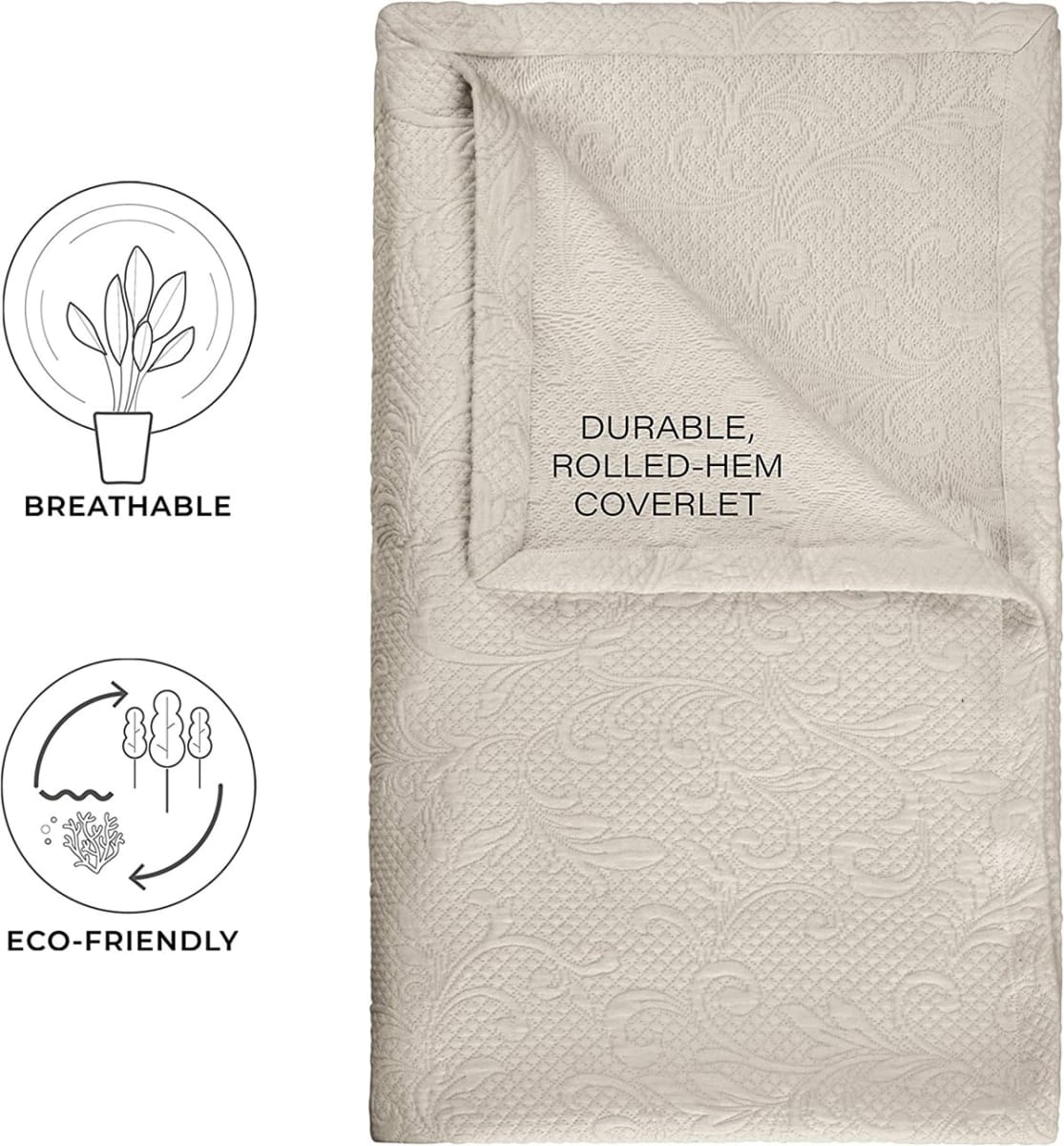 3-Piece Cotton Matelassé Bedspread Set - Gallery 14