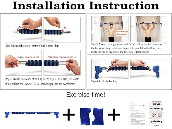 Nice C Doorway Chin Up Exercise Bar