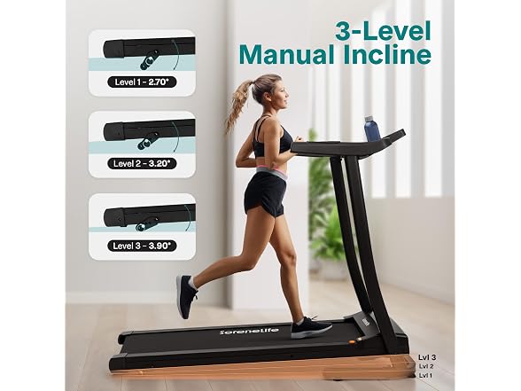 SereneLife Portable Foldable Treadmill