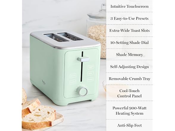 Martha Stewart 2-Slice Toaster Honeydew