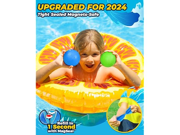 Reusable Water Balloons:16 Pack Refillable