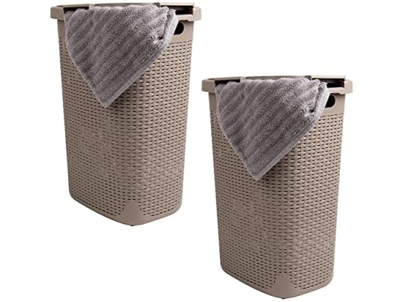 Laundry Hamper 60L 2pk Tan