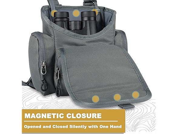 UIIHUNT Grey Binocular Harness Chest Pack