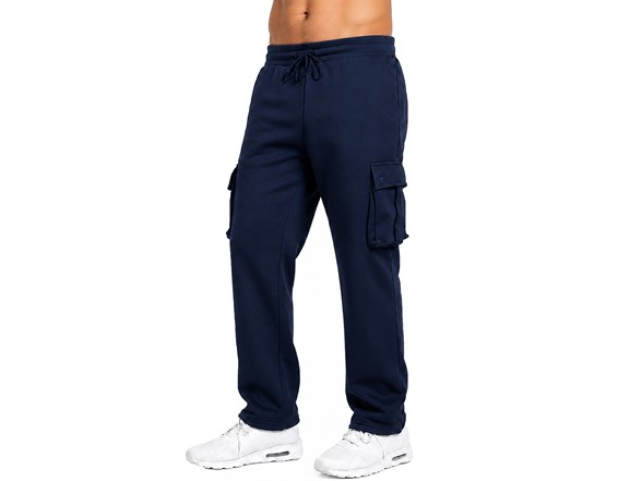 3Pk Mens Open Bottom Fleece Sweatpants