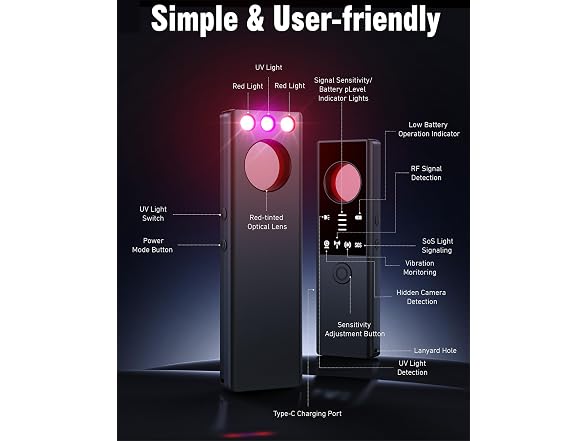 Hidden Camera Detector 6-in-1 Multi Purpose
