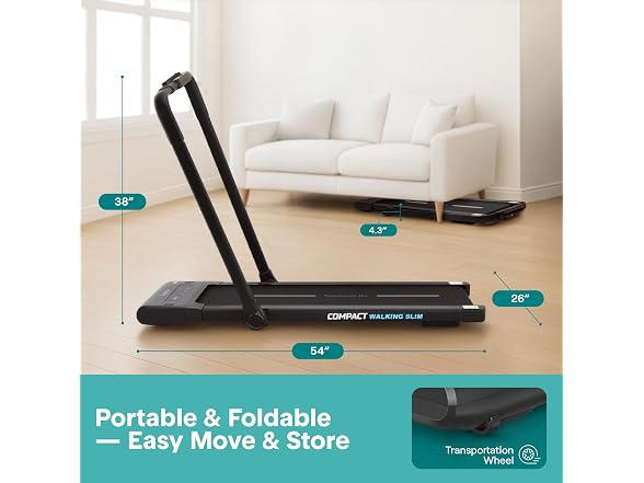 SereneLife Foldable Treadmill and Walking Pad