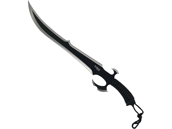 Tactical Master 27" Scimitar Style Black Tactical Fixed Blade Machete - Gallery 4