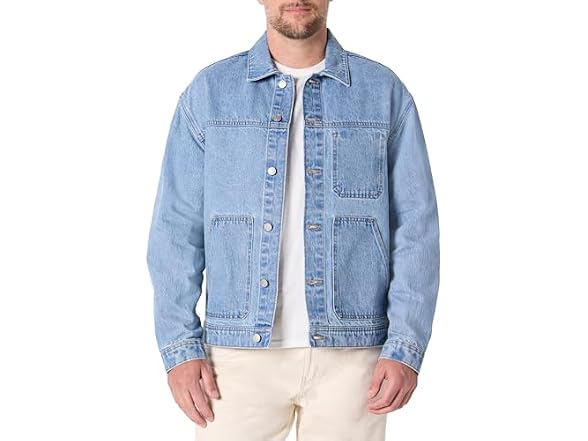 Amazon Essentials Men's Rigid Denim Utility Jacket