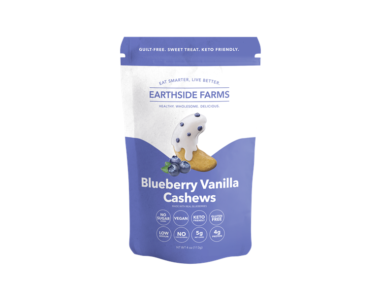 (10pk) Earthside Farms Blueberry Vanilla Cashew 4oz Bags